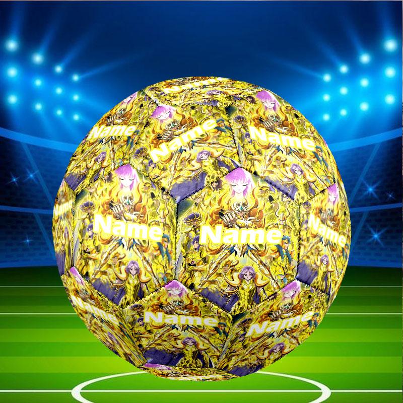 Custom Name Personalized Saint Seiya Print Size 5 Soccer Ball Training & Match Football, for Team, Kicking, Gift for Football Enthusiasts