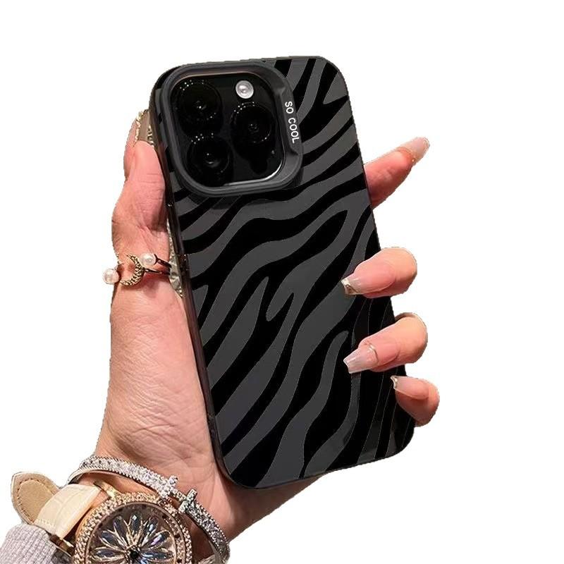 Creative zebra print case for Apple iPhone 16 Pro, iPhone 17, and iPhone 15 Pro (premium 1413).