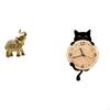 Elephant Resin Sculpture Clock Ornament Decorative Figurine Lightweight Animal Art Crafts for