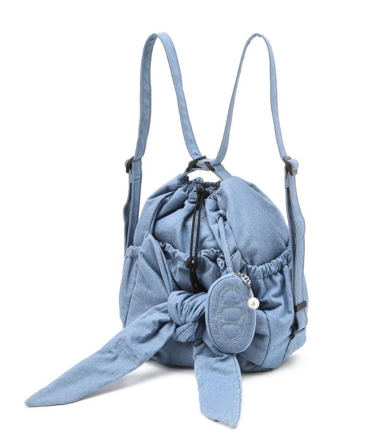 Athe Vanessabruno [Ruban] Denim Ribbon Backpack And Shoulder Bag S Aaba5F914B2