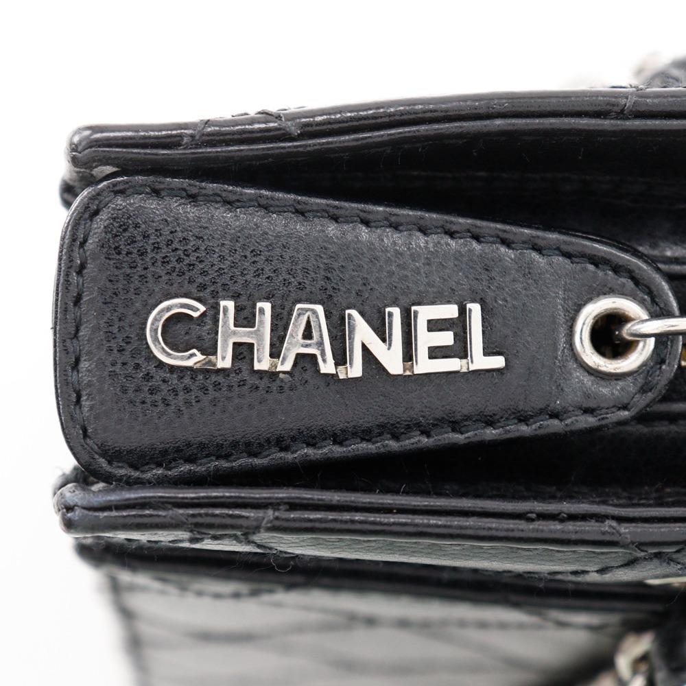 Chanel Torebka tote na łańcuszku Torebka Tote Matelasse czarna skóra Caviar Kobiety Używana