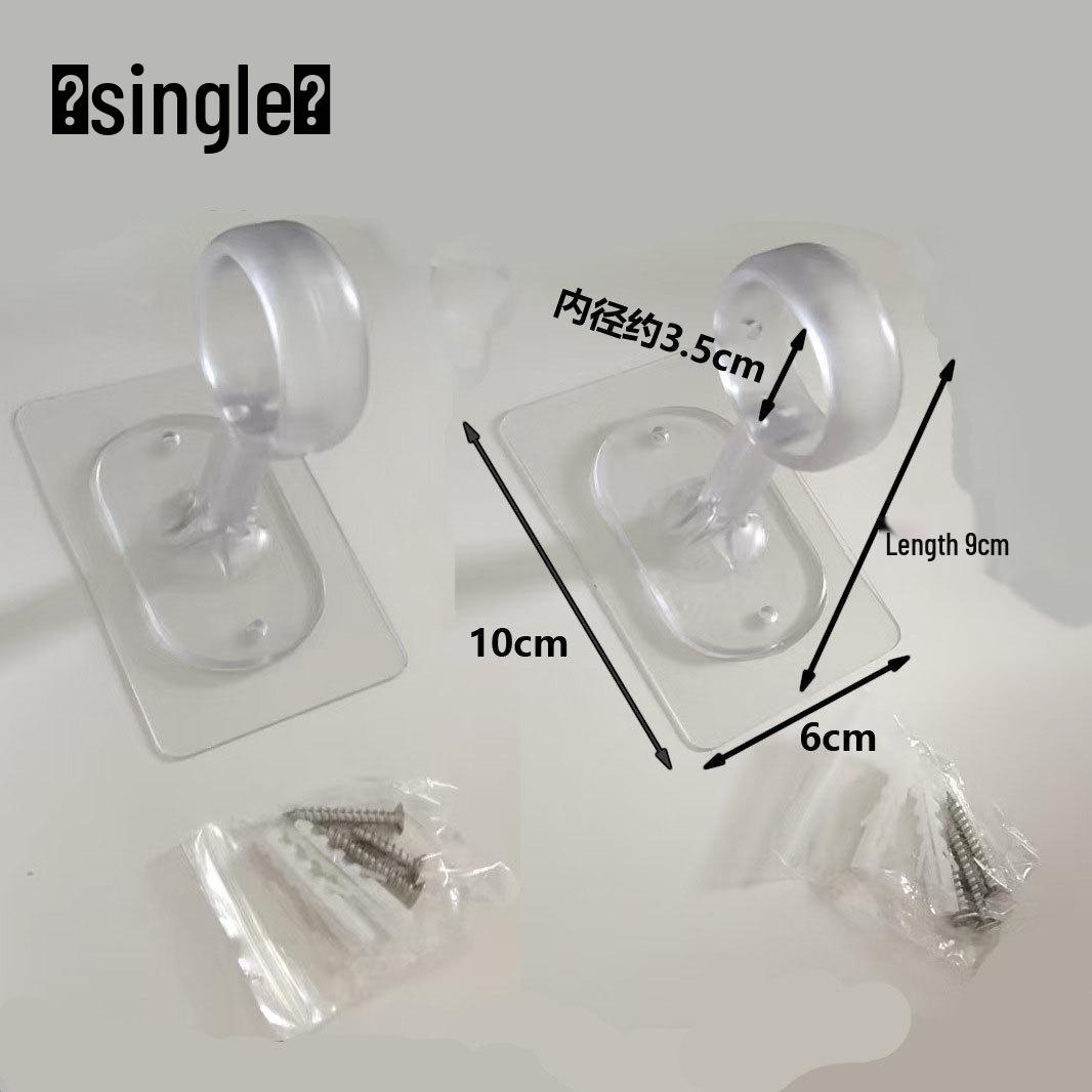 

Self-Adhesive No-Drill Ceiling Curtain Rod Hooks & Brackets Supports cross-border labeling
