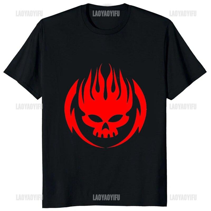 The Offspring Flame Skull Logo Hlava Punk Tričko Fanoušci rockové kapely Móda Streetwear Neformální Unisex tričko Ležérní Hipster Volná trička