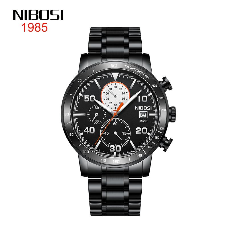 Watch, Casual Multi-Functional Three-Pin Quartz Watch, Waterproof Luminous Stainless Steel Watch For Men