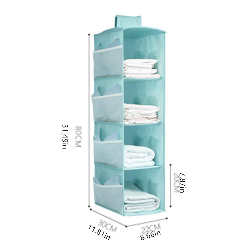 

Нетканый моющийся шкаф, многослойный складной подвесной бюстгальтер, сумка для хранения нижнего белья, носков, органайзер для хранения одежды, подвесная сумка синий