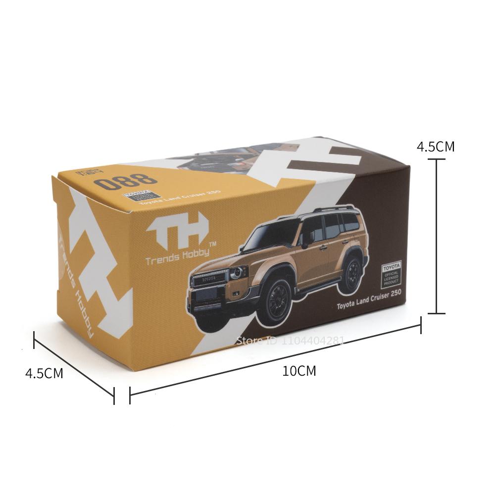 1:64 Toyota Land Cruiser 250 Porsche 911 GT3R Models Alloy Diecast Toys Car Hood Can Opened Metal Body Miniature Cars Kids Gifts