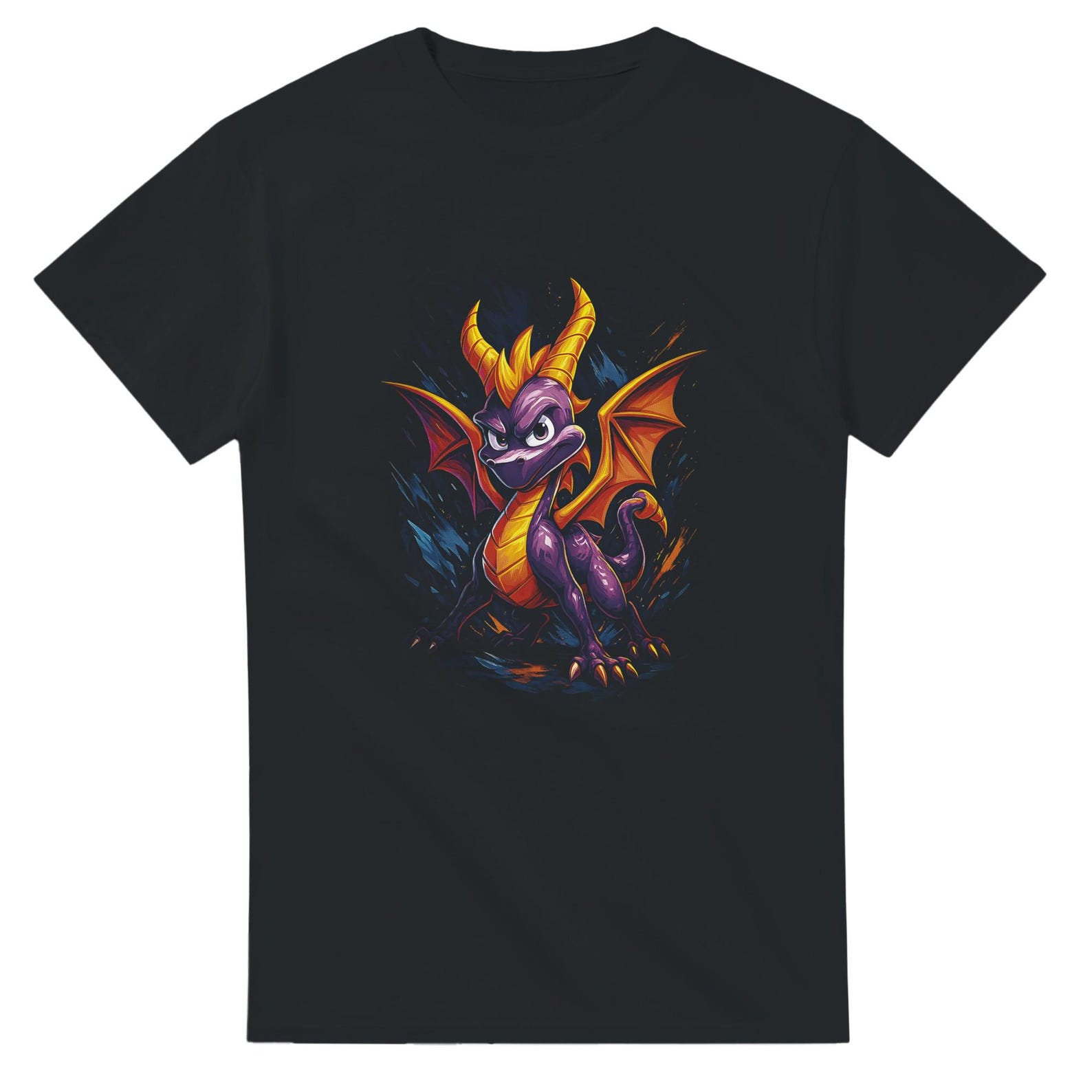 Spyro the Dragon Halftone Heavyweight Unisex Crewneck T shirt | Gildan® 5000 S