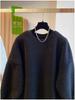 Women's Fluffy Fleece-Lined Lambswool Crew Neck Sweatshirt: Thick, Cozy, and Loose-Fit Pullover (2024).