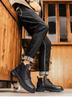 Men's Retro Leather High-Top Martin Boots - Breathable, Versatile, Casual British Style for Spring and Autumn