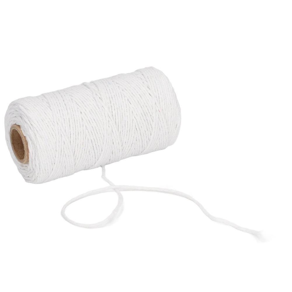 3Pcs 984 Feet Length Macrame Cord Soft Texture Packing String Cotton Twine  For Gift Wrapping