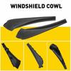1 Pair Black Plastic Windshield Wiper Cover Extension Trim for Ri