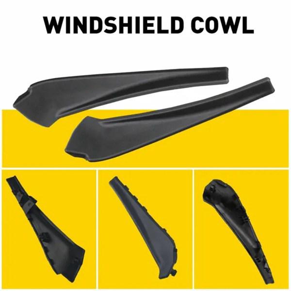 1 Pair Black Plastic Windshield Wiper Cover Extension Trim for Ri