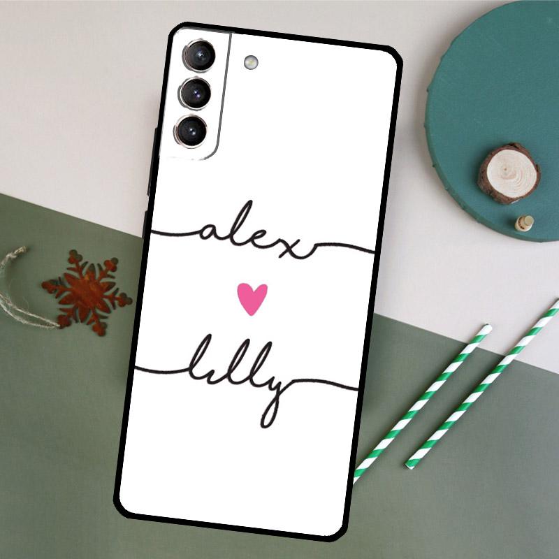 

PERSONALISED NAMES CUSTOM WEDDING Case For Samsung Galaxy S23 S22 Ultra S20 S21 FE S8 S9 S10 Plus Note 10 20 Ultra Back Cover Galaxy S21 FE