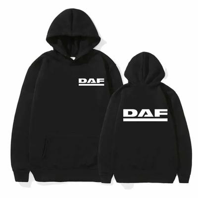 DAF Windproof Hooded Winter Wool Sport Coat - Casual Loose-Fitting Clothing - Fashion Pullover Shirt