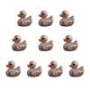 Small Gothic Collectibles Mini Skeleton Duck Figurines, Halloween Tiny Resin Figures, Spooky Table Decorations Miniature Bone Statue for Graveyard