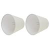 2PCS Fabric Lampshade European Style Clip On Lamp Shade for E14 Screw Chandelier Wall LampPT07 White