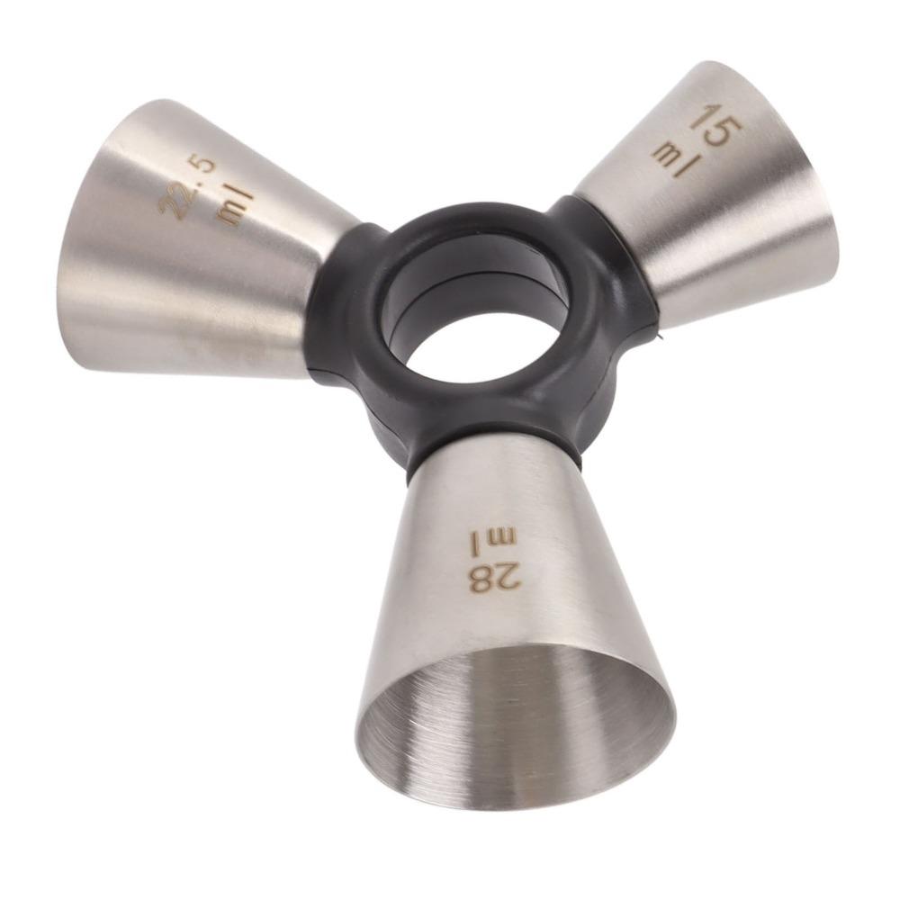 304 Stainless Steel 3 End Bar Measuring Cup Ergonomic Design Stainless Steel Jigger  Home