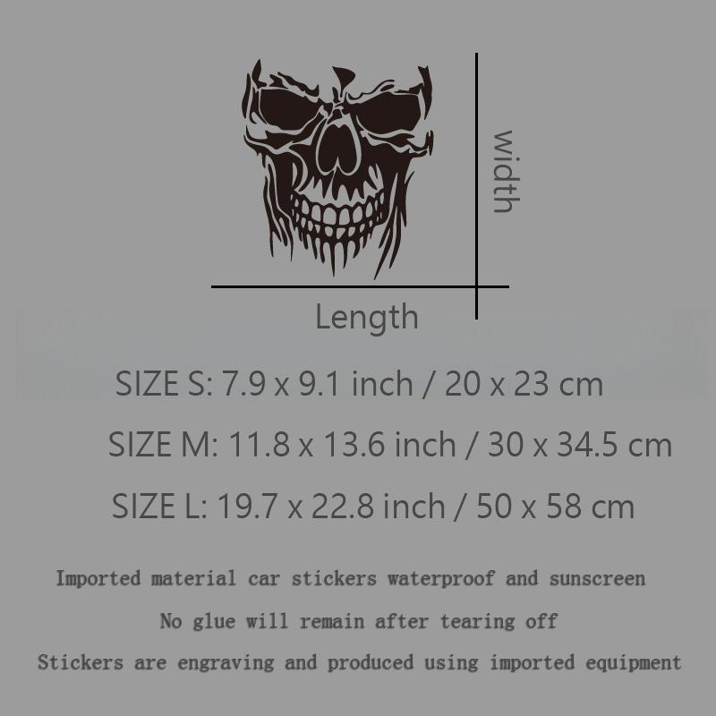Evil Fanged Skull Creative&funny Stickers for Cartoon Fans&lover,high Quality for Car Trucks Motorcycles &laptops