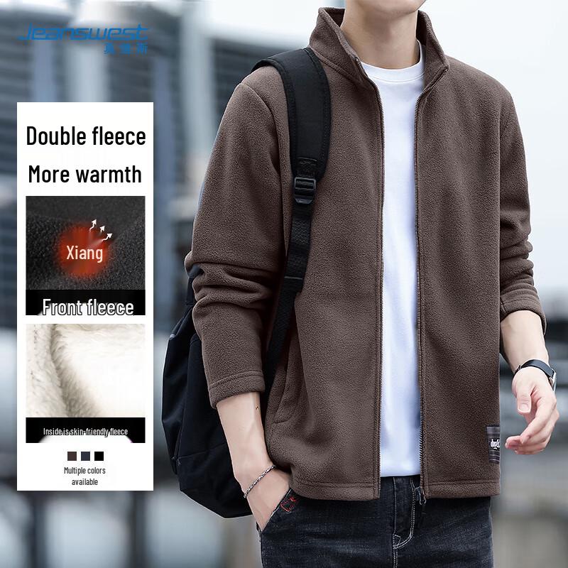JEANSWEST Veste Polaire Épaisse Automne Hiver pour Homme