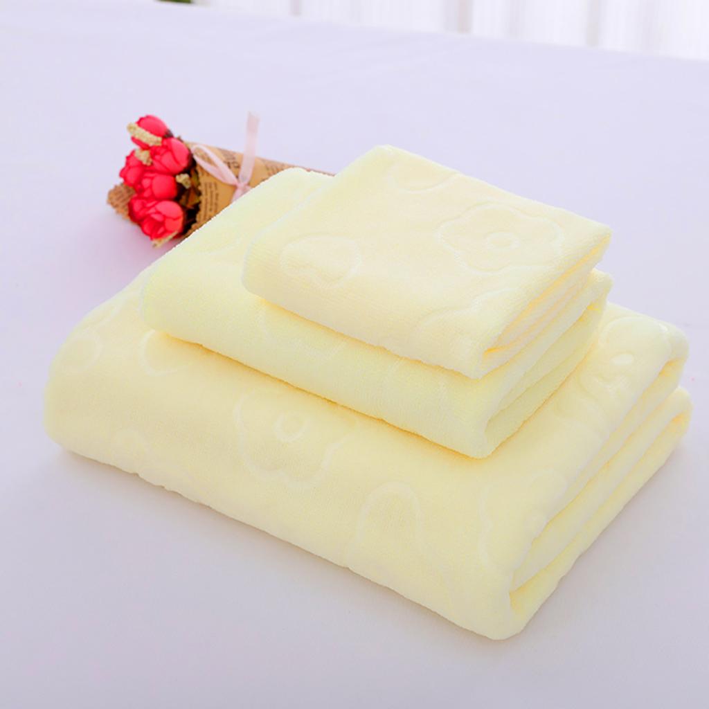 3 Sizes Sets Bathroom Gym Bathtowel Bath Sheet Solid Color