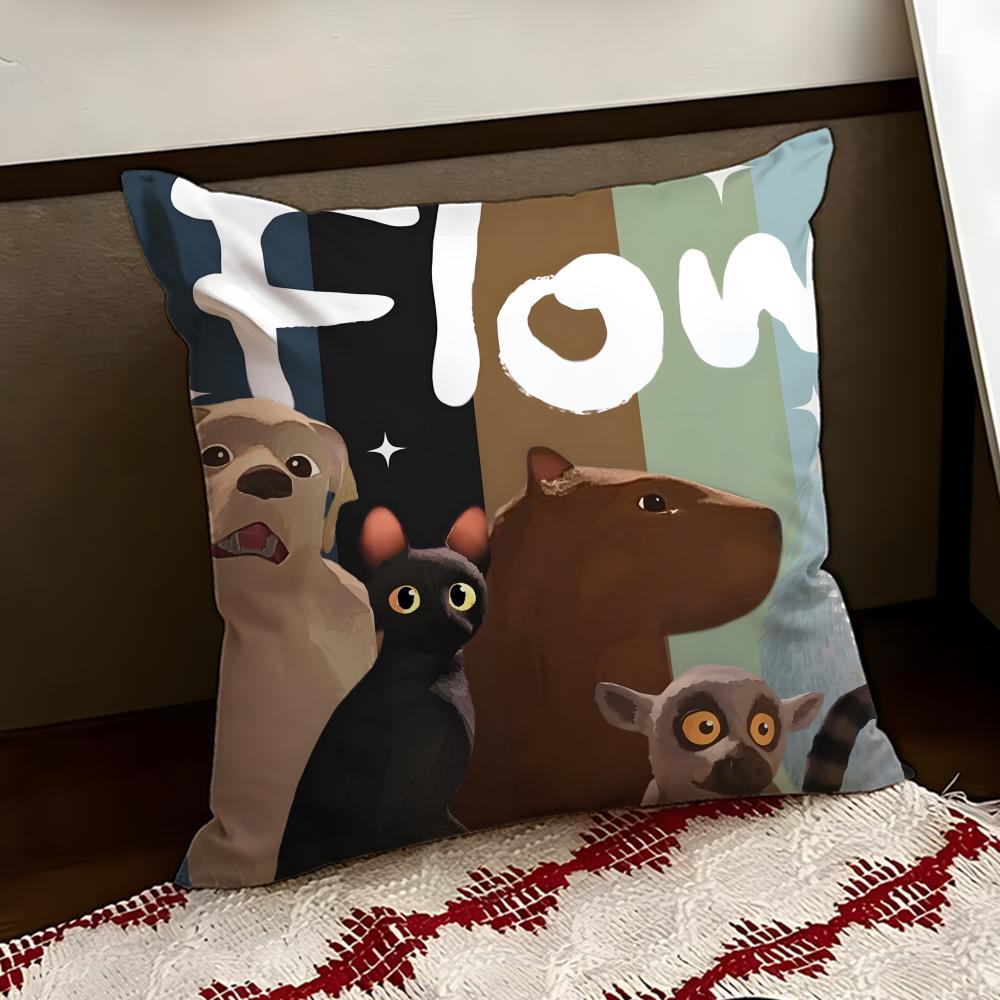 Cartoon movie FFlow Cushion Cover Reversible Soft Durable Pillow Cover Home  Car MultiScene Use for Daily Comfort