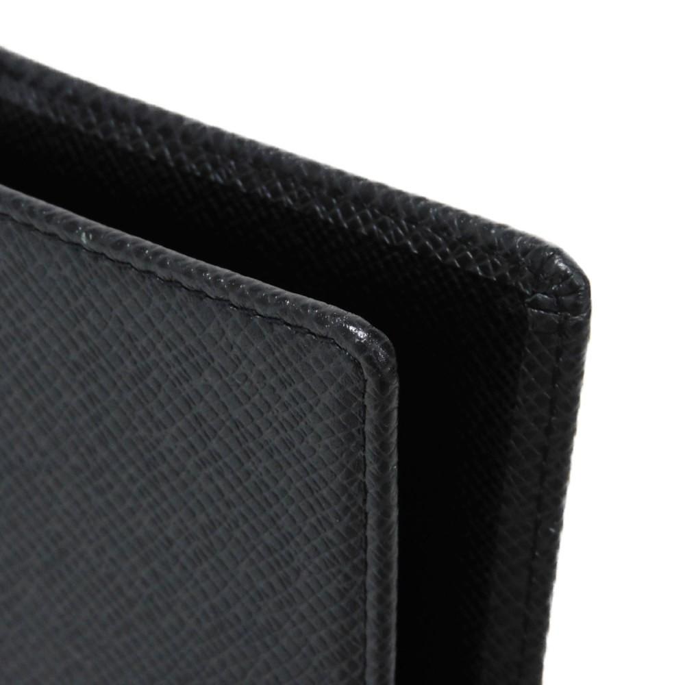 Used 12564 Agenda PM R20426 8001 LV Logo Charcoal Gray Diary with 6-hole Vuitton Card Case Taiga Ardoise Men's from