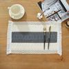 Cotton Linen Woven Tassel Placemat