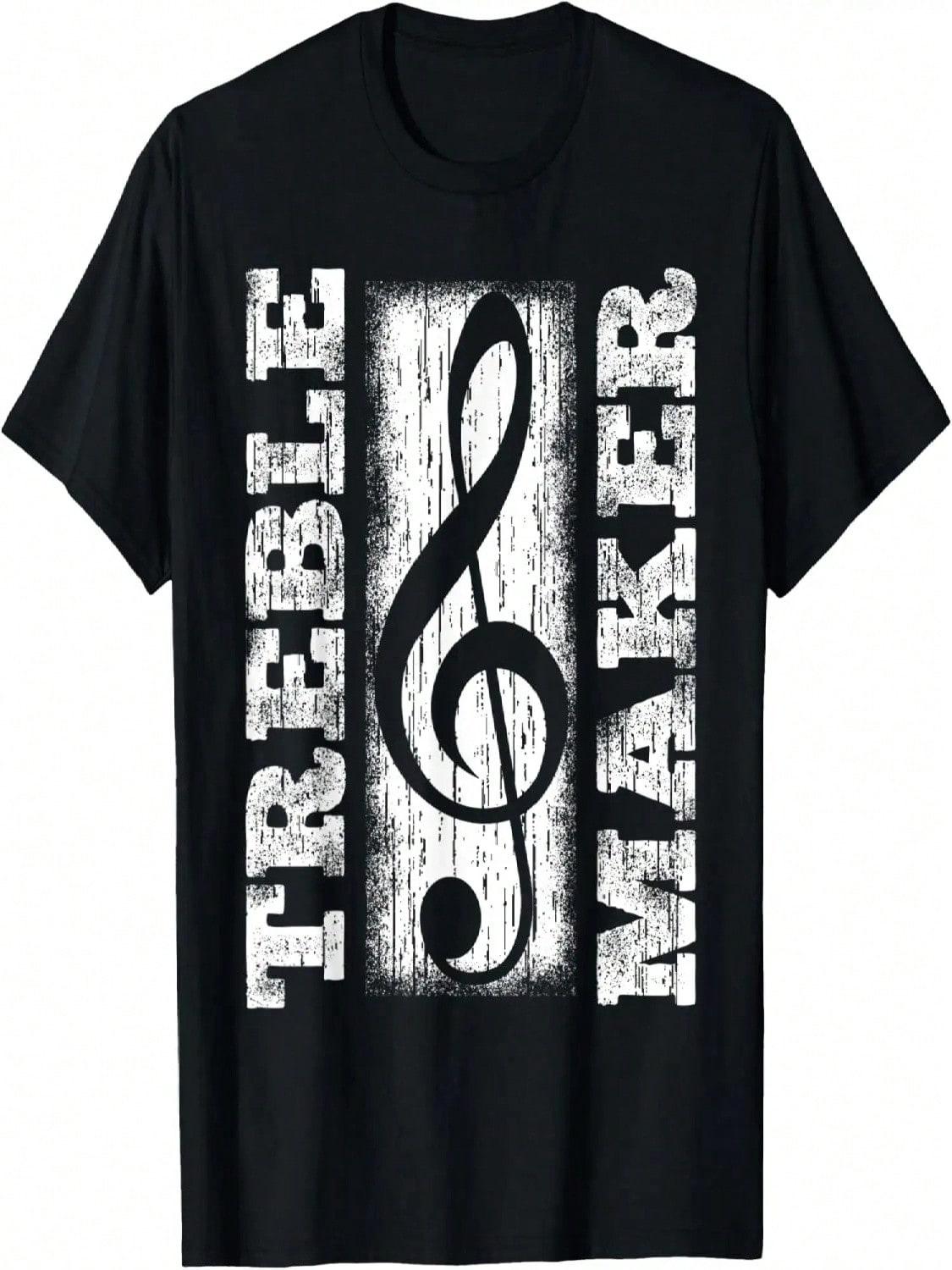 Treble Maker - Funny Distressed Treble Clef Graphic T-Shirt S разноцветный