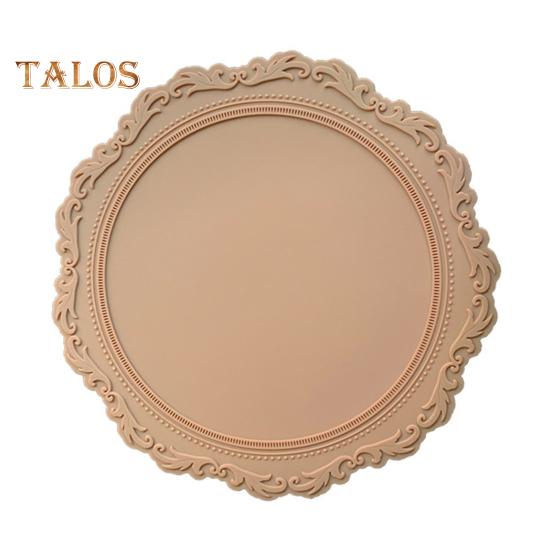 Sottobicchiere vintage con motivo floreale in rilievo, in silicone, multiuso, per la protezione della decorazione della casa