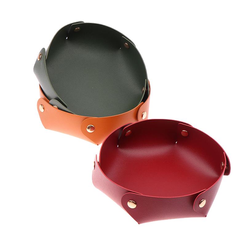 Desktop-Speicherfach PVC-Schlüssel Kosmetik Schmuck Box Home Veranda Schutt Dekoration Tablett Abnehmbare kleine Objekte Organizer