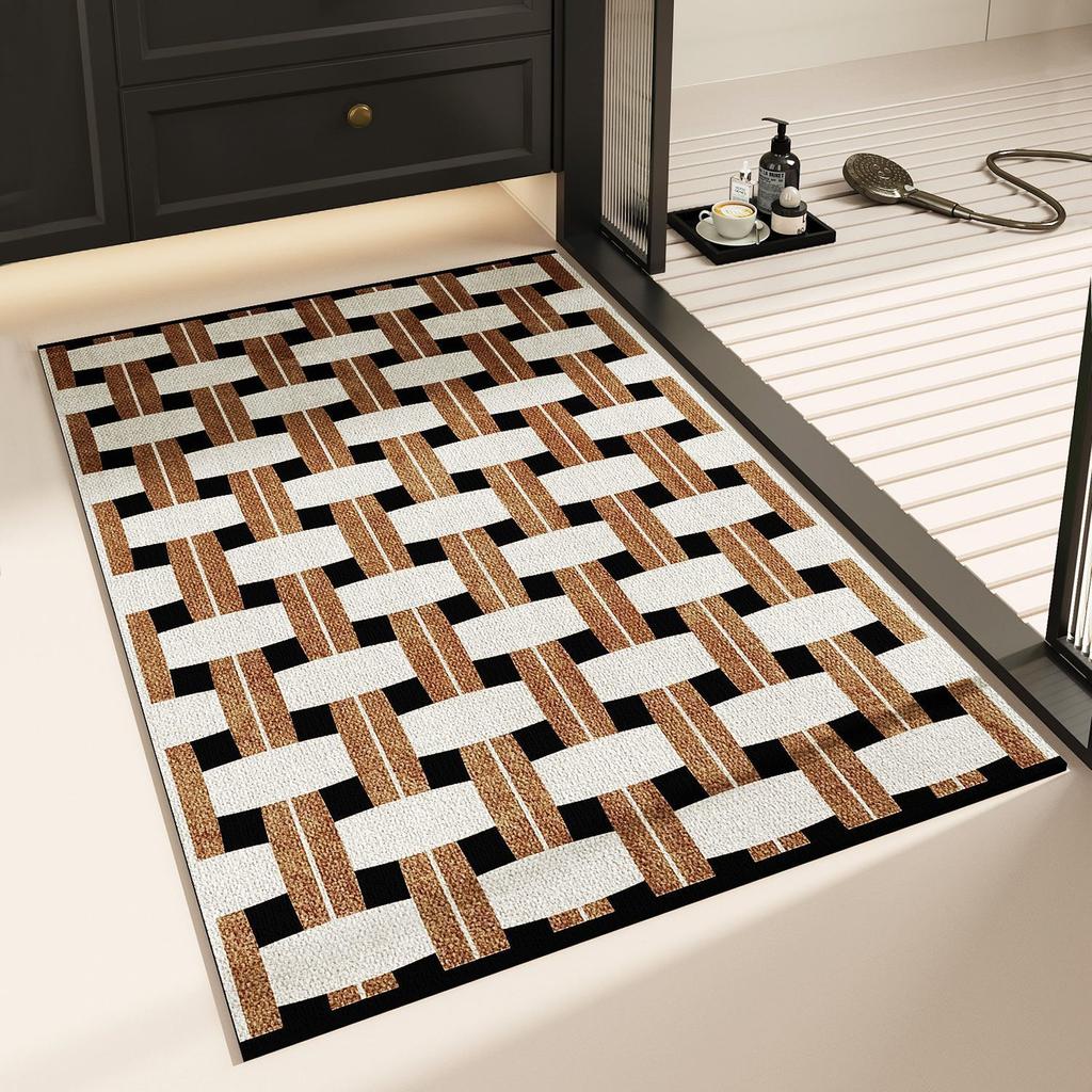Diatom Mud Floor Mat Antique Water Absorption Quick Drying Bathroom Floor Mat Can Be Scrubbed Wear-Resistant Dirt-Resistant Non-Slip Pad Easy To Take
