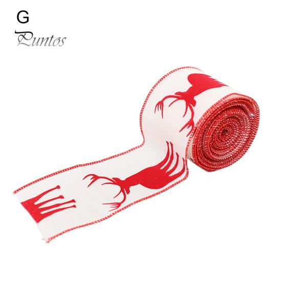 5m Christmas Decoration Ribbon Merry Christmas Tree Elk Snowflake Red Green Dots Let It Snow Gift Packing Xmas Bow Gifts Wrapping Ribbon