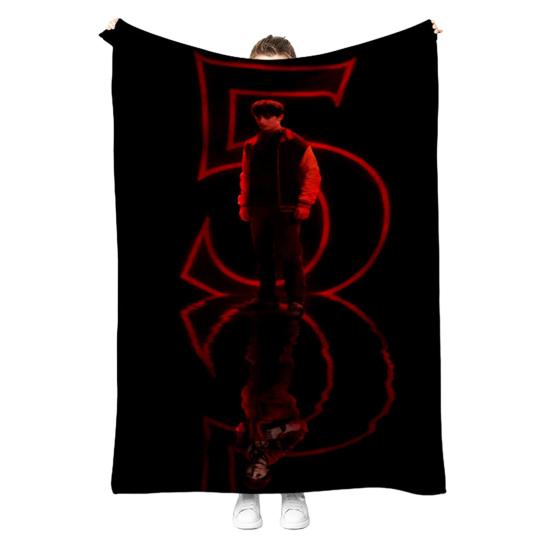 Stranger 5 Throw Blanket Soft Cozy Flannel Wrap Blanket Machine Washable Sofa Throw Blanket for Adults Kids Fans Bed Couch