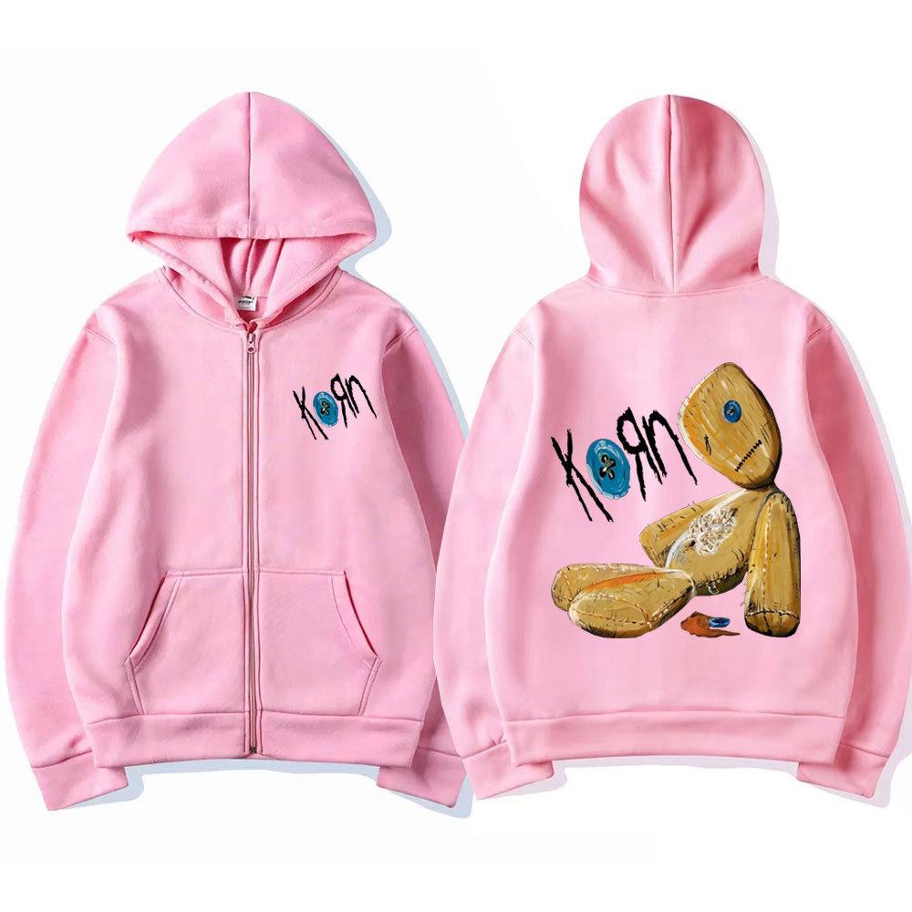Korn Issues Rocková kapela Nová černá mikina s kapucí na zip Dámská Unisex Metal Gothic