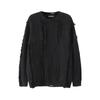 Ripped Tassel Crew Neck Sweater Men's Autumn and Winter American Trendy Brand Niche High Street Lazy Loose Casual Knitted Sweater