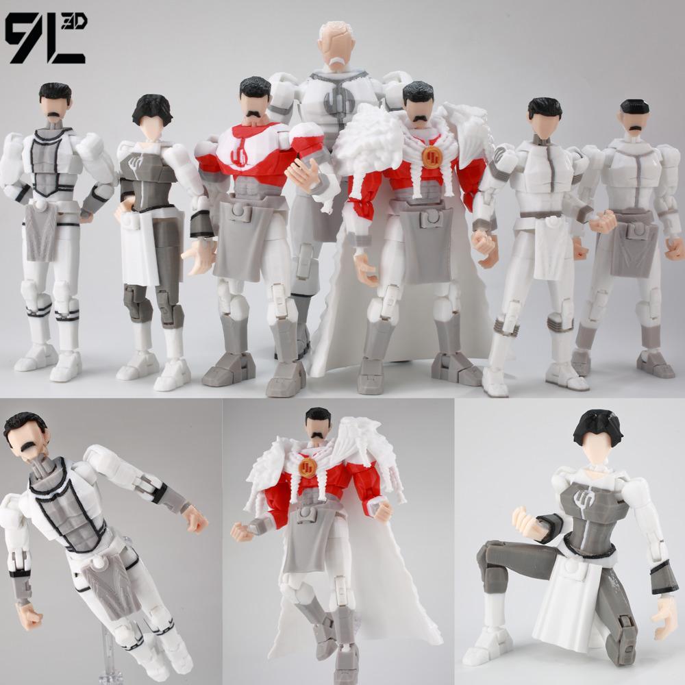 9L3D Printed Indomitable Hero Tech Jacker Lucky13 Action Figure Dummy13 MultiJointed Collectible Model Toy T13 Birthday Present