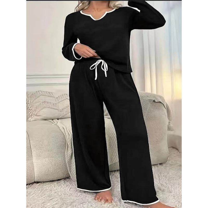 DAFIFY Dámská móda Ležérní Jaro Podzim Jednobarevný Potisk Dlouhý Rukáv Výstřih do V Kalhoty Obleky