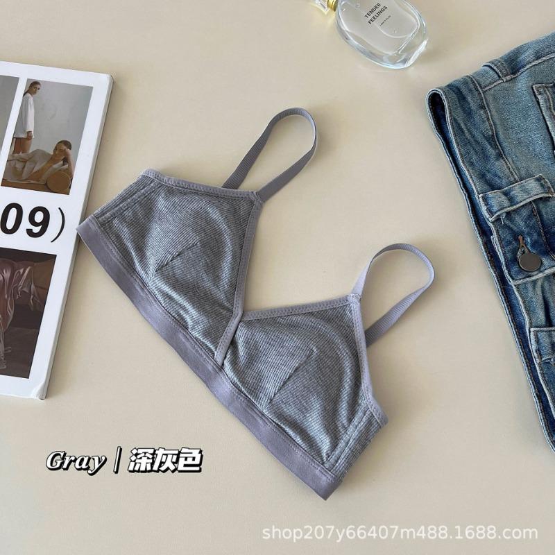 

Летнее ультратонкое нижнее белье для женщин, маленькая грудь собирает и поддерживает, чашка без косточек с ушками, удобный и приятный к коже дышащий бюстгальтер 32/70 AB pass cup темно-серого