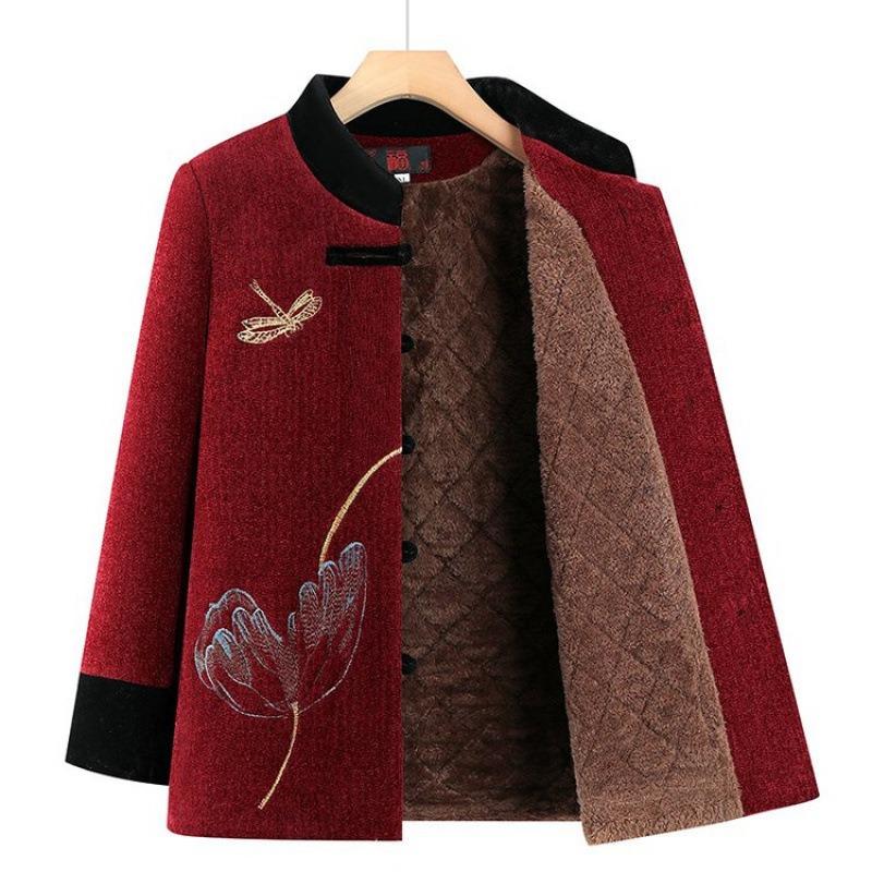 Winter coat wife wedding gift clothes old autumn and winter velvet top women