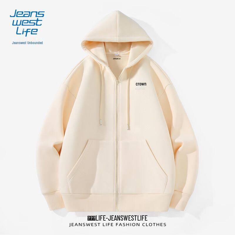 JEANSWEST LIFE Men's Full-Zip Hooded Sweatshirt