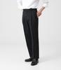 MEVERICK Two-Pleated Relaxed Wide Wool Pants Black