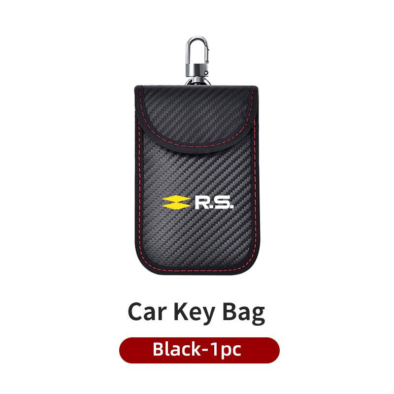 Carbon Key Wallet Car Key Bag Multi Function Storage Case For Renault RS Clio Scenic Logan Megane Koleos Sandero Safrane R555