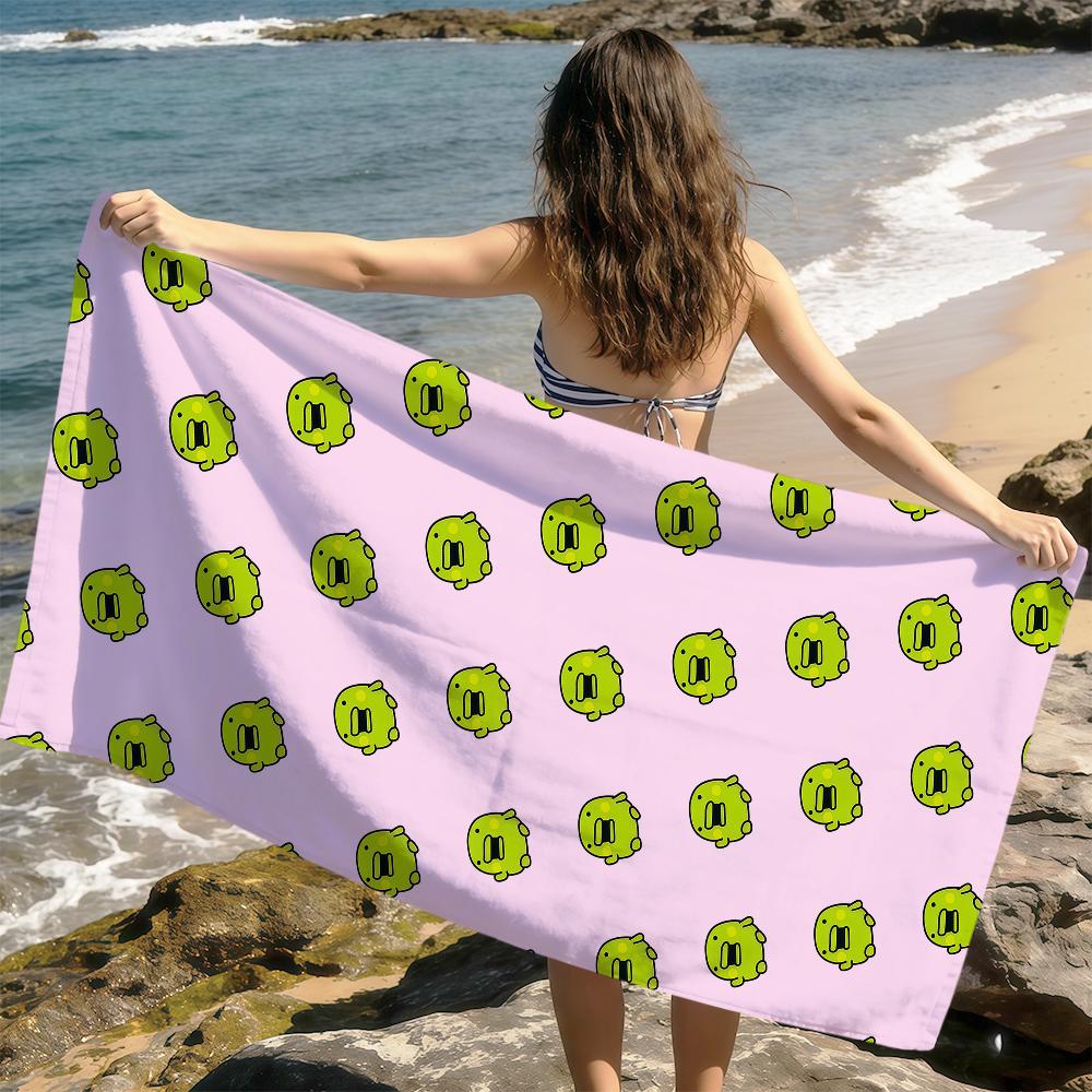 cute funny face t-tamagotchi kuchipatchi mametchi soft Dry Beach Towels Trip Towel swim Summer Holiday bathing Pool Camp Gift