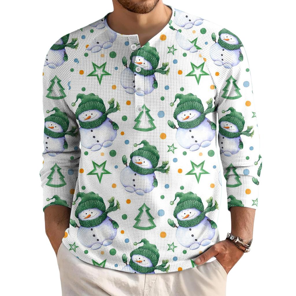 Men's Loose Casual Button Down Collar Long Sleeve Top