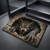 Non Slip Floor Mat 3D Spooky Halloween Rug, Scary Creature Optical Illusion 16" x Indoor Decor 24" Non-Slip Door for Living Room Entrance Carpet