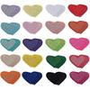 60 Pieces Heart Iron On Patch, Assorted Colors 1" (25mm) Cute Mini Heart Patches for Clothing Jackets Backpack Repairing Decorations