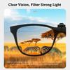 Vintage Square Clip On Sunglasses Foldable Flip Up Anti Blue Light Glasses Anti Glare Ultra Light Competitive Games Goggles