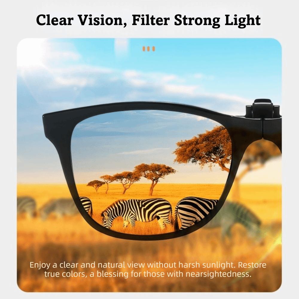 Vintage Square Clip On Sunglasses Foldable Flip Up Anti Blue Light Glasses Anti Glare Ultra Light Competitive Games Goggles