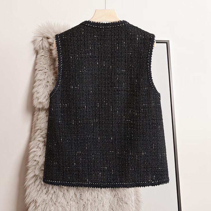 Damen Französisch Elegant Chic Rundhals Kurzweste - Herbst 2025