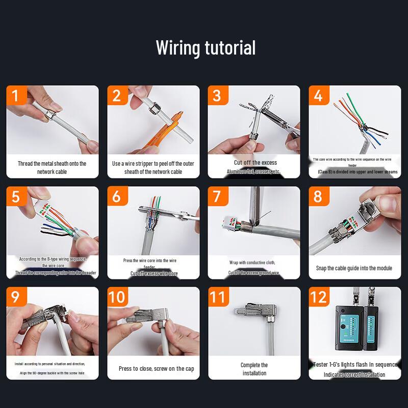 SAMZHE Cat7 Shielded Toolless RJ45 Connector